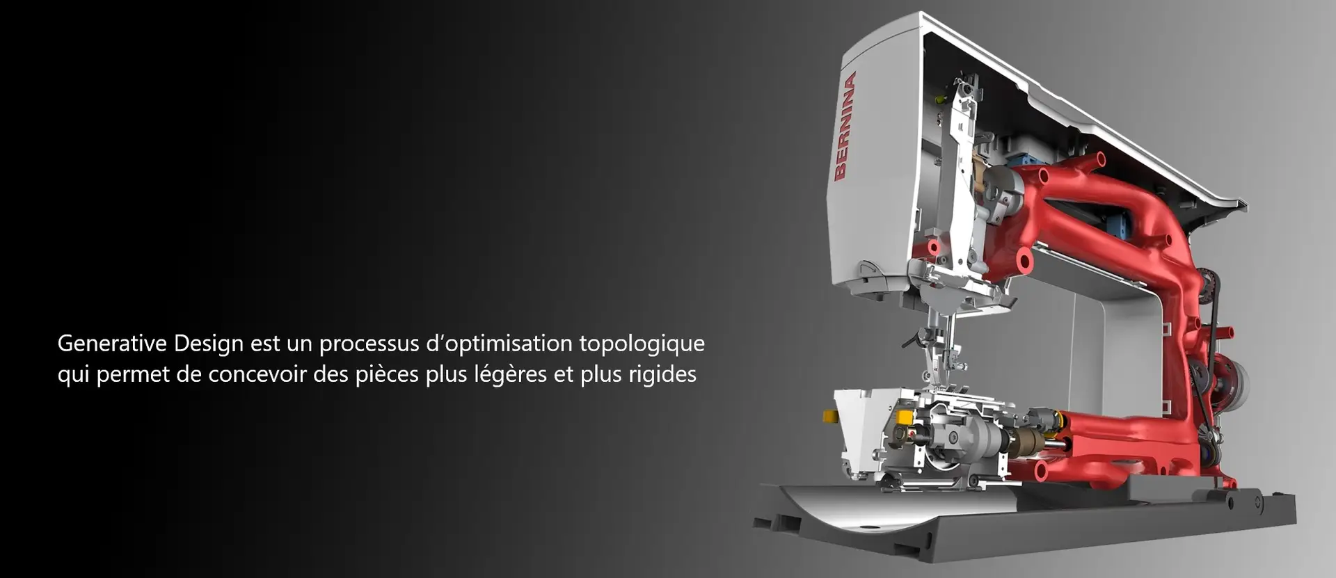 Generative Design est un processus d’optimisation topologique qui permet de concevoir des pièces plus légères et plus rigides