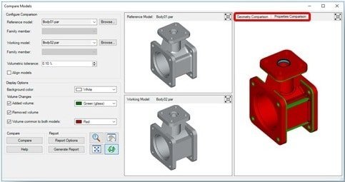Solid Edge 2020 Interface de la fonction Comparaison des modèles SolidEdge 2020 Interface de la fonction Comparaison des modèles