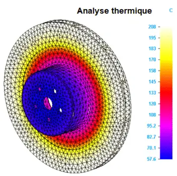Solid Edge Simulation, maillage pour analyse thermique