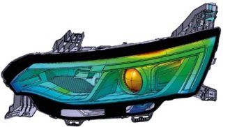 simulation cfd éclairage LED chez Renault