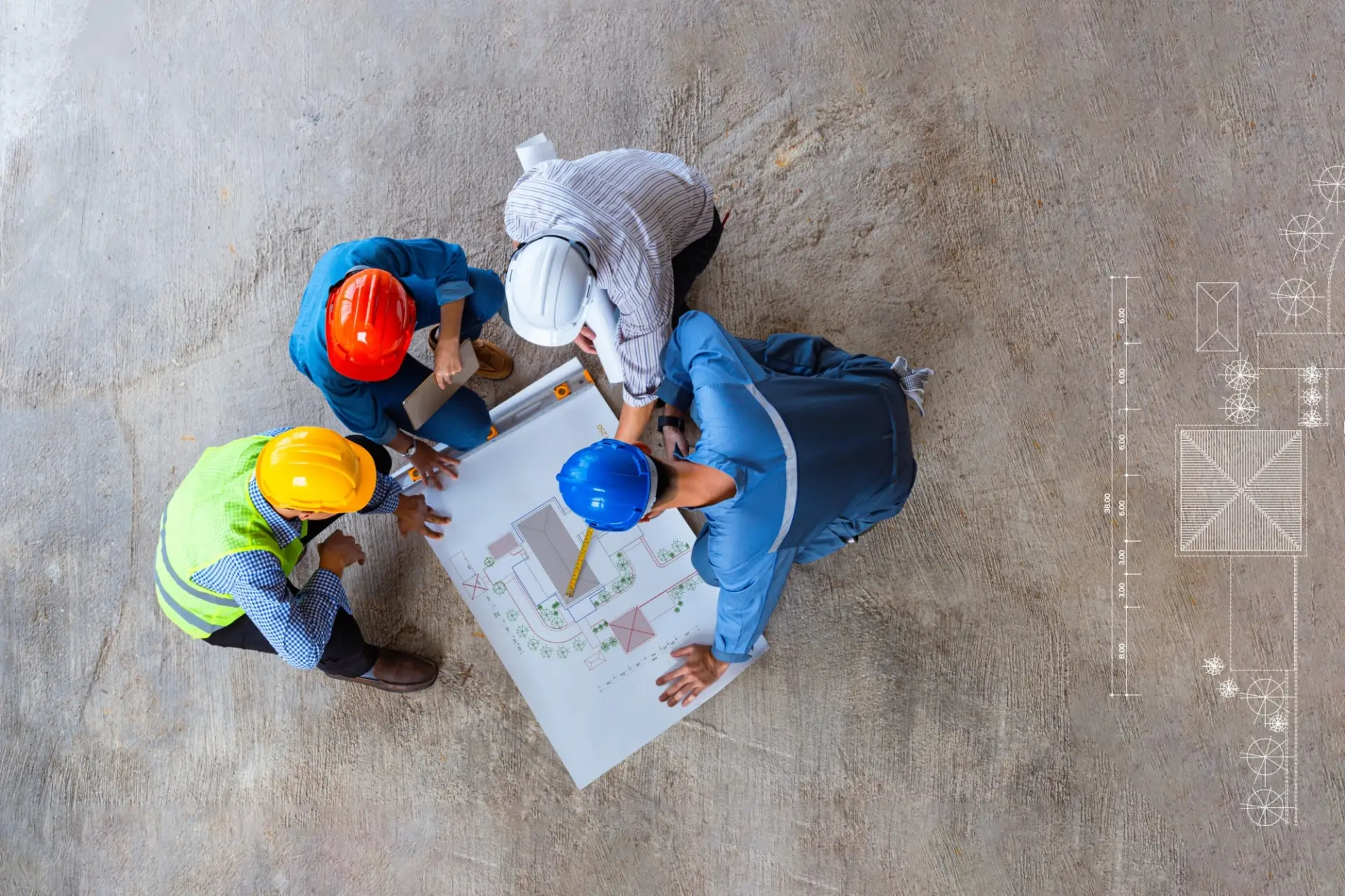 Dessin industriel - réunion de chantier