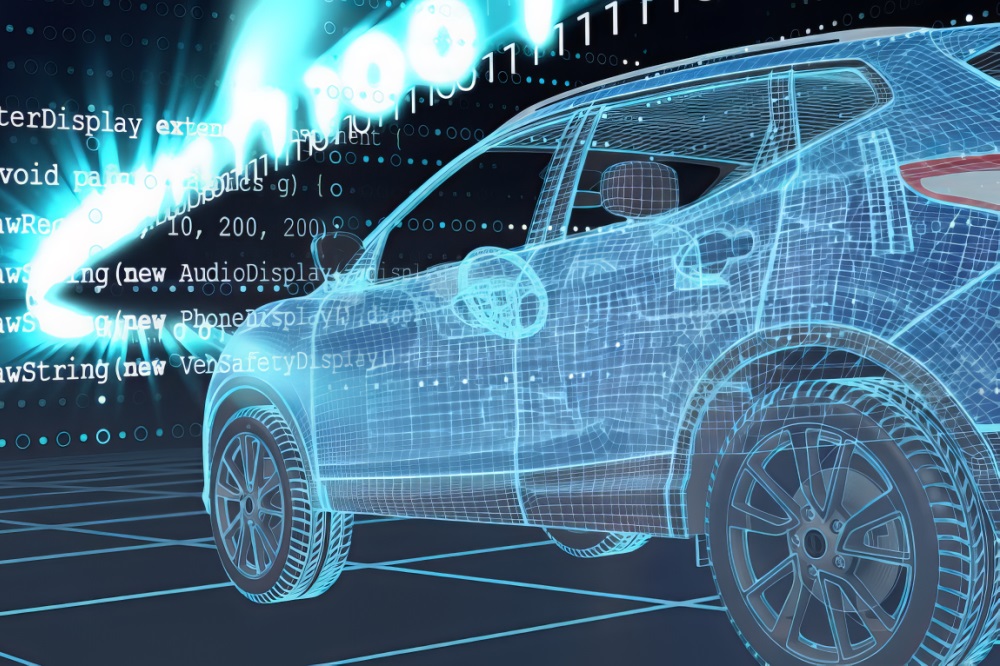 Conception CAO 3D d'un véhicule (wireframe)