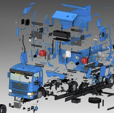 Explosion visuelle des pièces de l'assemblage